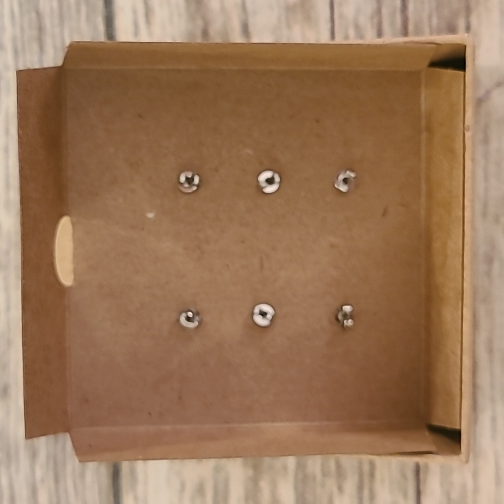 Coach Signature Logo lock and Key Silver Stud Earring Set - Picture 8 of 8